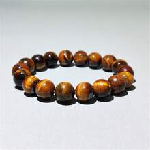 1 件天然黄虎眼石手链，虎眼石照明条纹单环手链，适合男女，学生和闺蜜礼物 - 棕色 - 查看 6