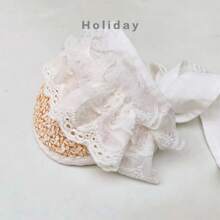 New Spring/Summer Pet Lace Sunhat, Black Bow/White Lace Edge Styles Available, Suitable For Medium And Small Dogs Like Poodle, Bichon Frise, Also For Medium And Small Cats Like Ragdoll, Siamese, Devon Rex