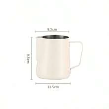 1 Pieza Jarra espumadora de café con leche, taza para espuma de leche, acero inoxidable 304, escala interna precisa, tanque de ordeño de boca precisa, control preciso de la velocidad de flujo de la espuma de leche, sensación cómoda, olla para espuma de leche, utensilios de espresso, exquisita alta calidad, duradero, opción de varios colores, accesorios de café para el hogar, la oficina y la vuelta al colegio de 350/600ml
