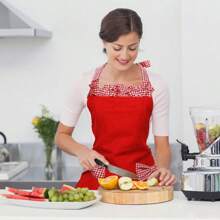 Cute Retro Style Women's Apron With Pocket For Kitchen, Sexy Vintage Apron For Ladies, Girls, Mother's Day Gift, Suitable For Waitress In Restaurants, Cafes, Hotels