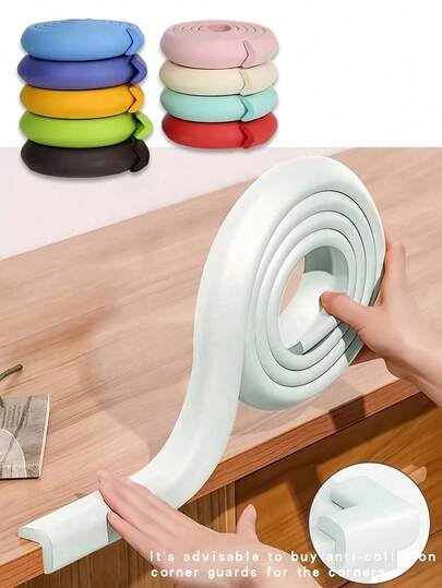 6.5ft Furniture Edge & Corner Protector | Protective Foam Padding | Adhesive Child Bumpers | Baby Proofing Set Suitable For Tables, Fireplaces, Countertops