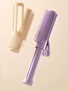 1pc High Skull Top Extendable Curling Hair Comb, Portable Styling Comb With Hair Curling Clip. Body Care Tools. Personal Care And Personal Cleaning Tools.