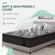 Duchessz 9"10''12"14"  Twin Full Queen King Gel Memory Foam Hybrid Pocket Spring Mattress In A Box Medium Firm - 12寸 - 查看 8