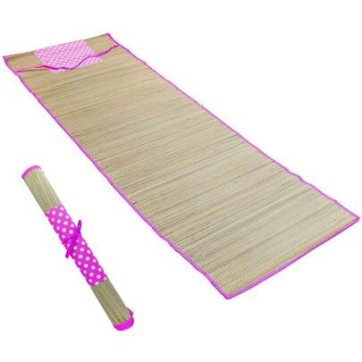 2pcs Straw Beach Mat Roll Up Carry Mat Travel Picnic Holiday Camping 180cm X 60cm