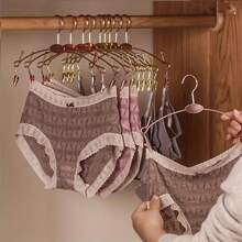 20/40Pcs Ganchos Perchas Lencería Antideslizante Metálico,Perchas Organizador para Lencería,Calcetines,con Pinzas de Silicona Antideslizantes