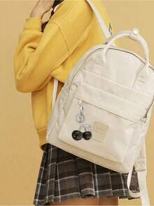 Llavero con forma de cereza multicolor, colgante de moda personalizado para bolso, llavero de cereza de alta gama para estilo gótico - Negro - Ver 2