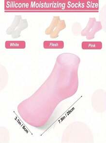 1 Stück/3 Stücke Silikon Feuchtigkeitsspendende Socken, wiederverwendbare Fußmaske Socken, Pflege für rissige Füße, Strandsocken