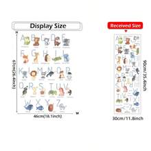 1pc Kids Room Arabic Number Animal & Letter Wall Sticker | Cartoon Locomotive Peel And Stick Wall Decal, Nursery School Decor