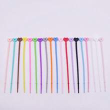 5pcs/10pcs Colorful Silicone Cable Tie Doll Decoration Cords, Random Color
