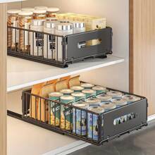2 piezas de organizadores extraíbles, estantes deslizantes extraíbles, organizador de almacenamiento de capa única extraíble, organizador de debajo del lavabo a prueba de óxido, cajones extraíbles de gran capacidad para gabinetes, para cocina, sala de estar y despensa, organizadores y almacenamiento para el hogar, accesorios para el hogar