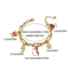 Mazuer 1 pieza Pulsera de charm elegante minimalista y versátil de oro estilo vintage para el verano y la playa, diseño chic para mujeres, regalo para el Día de la Madre, Y2K, Ramadán Eid, Acción de Gracias, Fiesta del Día de la Independencia, uso diario y casual, vacaciones