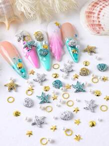 1 Bag Summer Ocean Theme Resin Crafts:Shells, Starfish Charms, For Art, Jewellery Making Supplies DIY Craft Projects