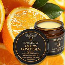 Organic Grass-Fed Beef Tallow Balm With Raw Honey - Moisturizing Cream For Soft, Smooth Skin - Handmade  Moisturizer (2 Oz, Citrus)