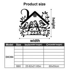 1 pieza Placa de metal personalizada con diseño de rama de árbol y pájaros con flores - Señal de dirección personalizada, número de casa, señal de dirección de jardín exterior, nombre de calle, apellido, decoración de patio - Regalo de registro, regalo para entusiastas del jardín, regalo para papá, regalo para mamá - Adornos, decoración del hogar, decoración de pared, decoración de habitación, decoración de sala de estar, decoración de dormitorio, decoración de baño, decoración de cocina, decoración de la casa, regalos personalizados, impresión gráfica - Multicolor - Ver 58