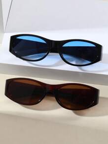 2pcs Vintage Oval Fashion Multi-Function Glasses