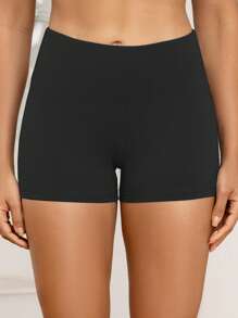 Short de sport extérieur pour femmes, short taille haute de couleur unie avec effet push-up, confortable et respirant, style polyvalent pour l'été