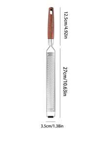 Cirelle 1pc Lemon Zester & Heavy Duty Cheese Grater & Vegetable Grater, Stainless Steel Grater With Wooden Handle - Parmesan Cheese Lemon, Garlic, Nutmeg, Chocolate, Fruits, Vegetables, Ginger Grater - Cheese Shredder & Stainless Steel Grater