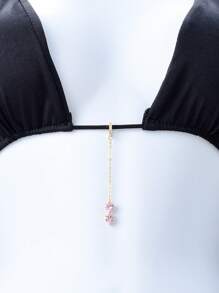 1 Stück Bikini Charm Körperkette Schmuck für Frauen, filigrane goldfarbene Bauchkette, Strandjuweliere für Sommer für Frauen