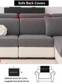1 pieza Funda elástica para sofá, funda de asiento completa antideslizante para sofá, aplicable para sofá de 1/2/3/4 plazas, sofá en forma de L, funda ajustable, lavable a máquina, apta para mascotas, decoración para dormitorio, oficina, sala de estar - Gris claro