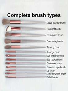 全新13件套化妆刷套装，柔软刷毛，专业化妆刷套装，包含粉底刷、眼影刷、歌舞伎刷、晕染刷等，附赠化妆包和美妆蛋，是送给化妆新手的理想礼物。棕色，化妆刷套装，化妆刷套装，化妆刷套装，全套化妆刷，化妆刷套装，全套化妆工具，化妆刷套装，化妆刷套装，化妆礼盒套装