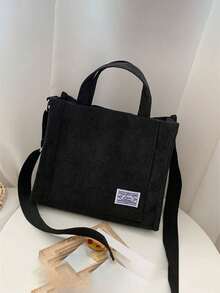 Bolsa de almuerzo de lona de pana, caja de almuerzo con cordón, bolsa de picnic de tela, pequeña bolsa de mano, recipiente de comida, bolsa de almacenamiento de alimentos para volver a la escuela, bolsa de accesorios para el almuerzo escolar, bolsa de almuerzo para mujeres, accesorios de picnic - Multicolor - Ver 5