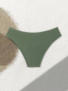 New Ladies' Solid Color Side Hollow Sexy Swim Bottoms