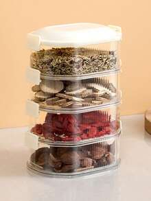 1件/2件/3件/4件/5件厨房香料香草调味品食品收纳盒密封储物盒 - 白色 - 查看 15