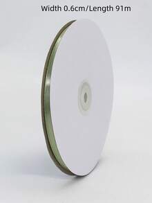 1pc Salvia Green Double-Sided Satin Ribbon, Width 1cm/1.5cm/2cm/2.5cm/3cm/4cm/5cm/7.5cm/10cm, Length 22m, Soft & Durable Polyester Material, Suitable For Flower Packaging, Gifts, Presents, Clothing, Headwear, Bows, Wedding Decor, DIY Craft Rose Ribbon - Multicolor - View 25