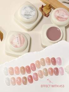 1支/20克橡胶底胶，12毫升延长胶，果冻质地延长胶，双头延长笔，裸色/透明/粉色甲油胶，用于强化指甲，可卸除UV/LED凝胶，适合脆弱指甲，母亲节女性礼物