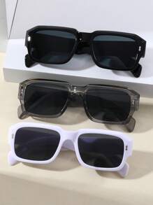 3pcs Vintage Square Small Frame Fashion Fashion Glasses