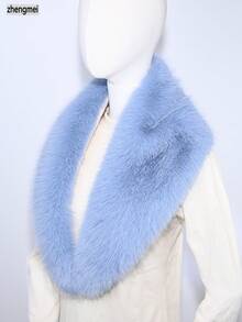 2-Layer Faux Fur Shawl - Soft & Cozy, Original Design, Handmade, Warm Hooded Cloak, Bridal Wedding Dress, Women Winter Accessory - A - View 22