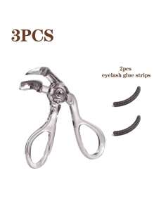 1pc Frameless Eyelash Curler With Silicone Refill Pad, Suitable For All Eye Shapes, Lasts All Day Curl, Easy To Operate, Gentle Lash Lifting Makeup Tool