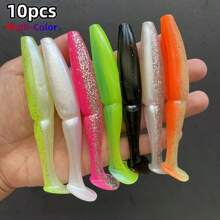 10pcs T-Tail Soft Plastic Fishing Lures 4.3in Versatile For Jig Head, Texas & Free Rigs High-Action Bait For Largemouth Bass, Northern Pike