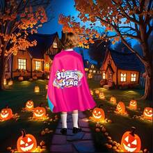 1 Set Superstar Cloak Children's Festival Party Superhero Costumes Superhero Costumes,Superhero Capes With Mask Birthday Gifts Superhero Capes Capes For Kids Unisex Super Star Capes - Superstar - View 8
