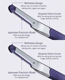 Flamingo Dermaplane Blades Refills, Face Razors For Women, Smooth Skin, 4 Count - 6 Refill Blades - View 3