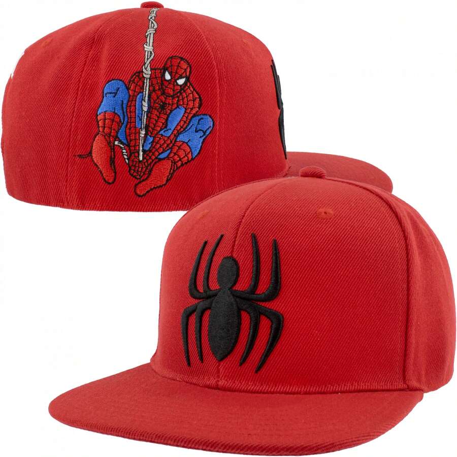 SPIDERMAN Web Swinging Snapback Hat - 紅色 - 查看 1