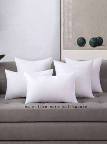 1pc/2pcs/4pcs Super Soft Pillow Cover, Pure White Decorative Pillow Sham,DIY Painting, 17.7"X17.7", 15.7"X15.7", Suitable For Sofa, Living Room, Bedroom Home Decor, Without Pillow Insert