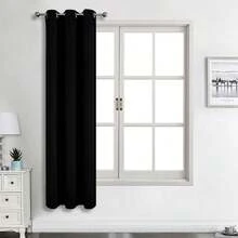 1 件或 2 件遮光窗帘，顶部环眼，卧室/客厅/阳台门隔热短窗帘，流行隐私窗帘，多种尺寸的简约遮光窗帘，秋季装饰，秋季装饰，房间装饰