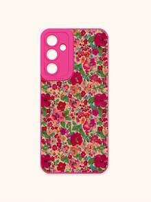 Funda de teléfono con estampado floral diminuto en rosa fucsia, funda de teléfono con estilo vintage de flores dispersas multicolor en rosa fucsia, funda de protección de lente, compatible con iPhone y Galaxy, compatible con iPhone 13, 15, 16 Pro Max, 16, 14, 15, 16 Plus, teléfonos Galaxy a prueba de agua, a prueba de golpes y resistente a arañazos - Multicolor - Ver 12