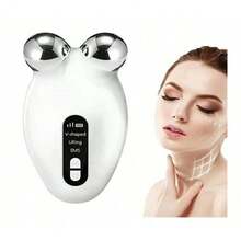 Electric Facial Neck Massager EMS Microcurrent Roller Face Massage Beauty Device 400mAh