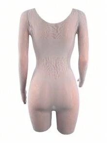 夏季女式新款性感透明高腰长袖紧身瑜伽连体裤