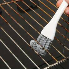 1/5Pcs Cleaning Brush BBQ Grill Scraper Multifunctional Grill Net Oven Baking Tray Kitchen Brush Stove Corner Barbecue Grid Brush Barbecue Grill Cleaning Kitchen Stuff Camping Professional BBQ Cleaning Brush V-Shaped Hooked Design For Grill, Oven Rack & Baking Tray Durable Kitchen Scraper Tool