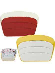 4 Packs Plastic Card Holders For Poker, Cards, Family Game Night, Poker Party - Durable Adult Card Holders - Yellow - Yellow - View 5