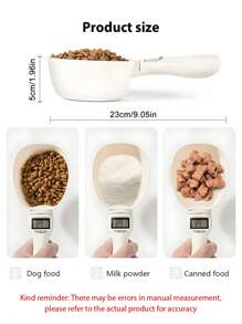 1Piece 100ml Transparent Pet Feeding Spoons, Plastic Dog Food Cat Food Measuring Scoop With Graduated Scale