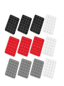 1 Peça 24 Adesivos de Patches de Ventosa de Silicone Dupla Face, Suporte de Ventosa para Celular, Patches de Silicone com Ventosa Dupla Face Antiderrapante