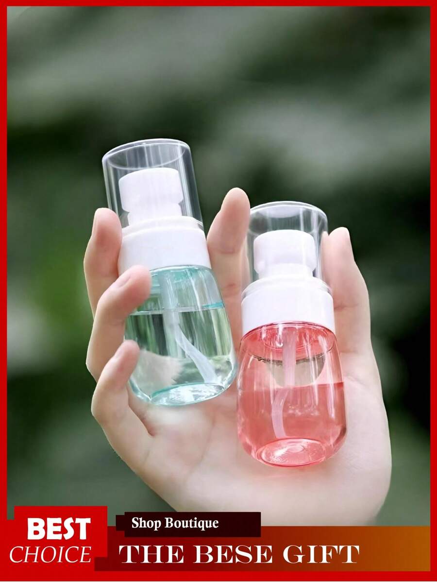 Flacons de voyage avec vaporisateur, flacon vaporisateur à fines gouttelettes, flacon vaporisateur en plastique rechargeables étanche à fines gouttelettes, rechargeables vides pour cosmétiques de voyage, flacon de spray pour cheveux, contenants vaporisateurs, essentiels de voyage, produits essentiels pour les vacances pour les parfums, huiles essentielles, toniques, eau de rose, cosmétiques (100ml/60ml/30ml)