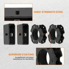 Kit de elevación de nivelación de 3" delantera y 2" trasera para Chevy Colorado/GMC Canyon 2WD/4WD 2015-2022| Espaciador de amortiguador delantero, bloque de elevación trasero, espaciador para montajes de barra estabilizadora - Plateado - Ver 3