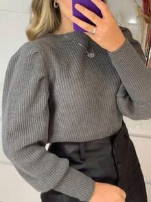 Women Sweaters - 深灰色 - 查看 6