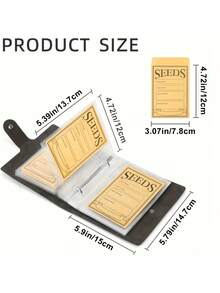 1 Set Garden Seed Storage & Organization Box, Seed Envelope Organizer Binder With 50pcs Self-Seal Seed Envelopes, Seed Packet Holder, Seed Saver Binder