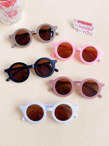 3/4/5/6副儿童经典圆形时尚眼镜，可爱儿童时尚眼镜，婴儿眼镜，仅含展示卡，不含运费 - 彩色 - 查看 11